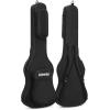 imageDonner 36 Inch Acoustic Guitar Case 04 Inch Thick Padding Sponge 600D Ripstop Waterproof Nylon Soft Guitar Gig Bag with 3 Pockets and Back Hanger Loop Black47 inch10mm Thick
