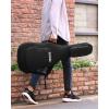 imageDonner 36 Inch Acoustic Guitar Case 04 Inch Thick Padding Sponge 600D Ripstop Waterproof Nylon Soft Guitar Gig Bag with 3 Pockets and Back Hanger Loop Black39 inch10mm Thick