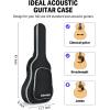 imageDonner 36 Inch Acoustic Guitar Case 04 Inch Thick Padding Sponge 600D Ripstop Waterproof Nylon Soft Guitar Gig Bag with 3 Pockets and Back Hanger Loop Black41 inch5mm Thick