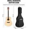 imageDonner 36 Inch Acoustic Guitar Case 04 Inch Thick Padding Sponge 600D Ripstop Waterproof Nylon Soft Guitar Gig Bag with 3 Pockets and Back Hanger Loop Black36 inch10mm Thick