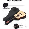 imageDonner 36 Inch Acoustic Guitar Case 04 Inch Thick Padding Sponge 600D Ripstop Waterproof Nylon Soft Guitar Gig Bag with 3 Pockets and Back Hanger Loop Black36 inch10mm Thick