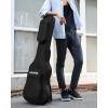 imageDonner 36 Inch Acoustic Guitar Case 04 Inch Thick Padding Sponge 600D Ripstop Waterproof Nylon Soft Guitar Gig Bag with 3 Pockets and Back Hanger Loop Black47 inch10mm Thick