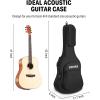 imageDonner 36 Inch Acoustic Guitar Case 04 Inch Thick Padding Sponge 600D Ripstop Waterproof Nylon Soft Guitar Gig Bag with 3 Pockets and Back Hanger Loop Black41 inch10mm Thick