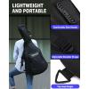 imageDonner 36 Inch Acoustic Guitar Case 04 Inch Thick Padding Sponge 600D Ripstop Waterproof Nylon Soft Guitar Gig Bag with 3 Pockets and Back Hanger Loop Black36 inch10mm Thick