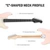 imageDonner 39 Inch Electric Guitar Designer Series DST200 Stylish Solid Body Electric Guitar for Beginner Intermediate ampamp Pro Players Single Coil Split System Includes Bag Cable StrapBlossom Pink