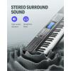 imageDonner 61 Key Keyboard Piano Electric Piano Keyboard Kit with 249 Voices 249 Rhythms  Includes Piano Stand Stool Microphone Gift for Beginners Black DEK610SBlack