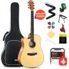 imageDonner Acoustic Guitar for Beginner Adult 36 Dreadnought 34 Size Black Guitar Bundle Package Kit Travel Spruce Wood With Gig Bag Capo Tuner Strap String Guitar Picks DAG1MBDAT110DNatural