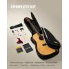 imageDonner Acoustic Guitar for Beginner Adult Full Size Cutaway Acustica Guitarra Bundle Kit with Free Online Lesson Bag Strap Tuner Capo Pickguard String Pick Right Hand 41Sunburst DAG1CSDAD160CSNatural