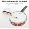 imageDonner Banjolele 4 String Banjo Ukulele kit Stringed Musical Instruments for Adult Beginner with Banjo Tuners Gig Bag Picks Skeleton 23 Inch SapeleConcert Size