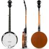 imageDonner Banjolele 4 String Banjo Ukulele kit Stringed Musical Instruments for Adult Beginner with Banjo Tuners Gig Bag Picks Skeleton 23 Inch SapeleLarge Size