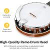 imageDonner Banjolele 4 String Banjo Ukulele kit Stringed Musical Instruments for Adult Beginner with Banjo Tuners Gig Bag Picks Skeleton 23 Inch SapeleLarge Size