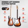 imageDonner DST100S 39 Inch Full Size Electric Guitar Kit Solid Body Sunburst Beginner Starter with Amplifier Bag Capo Strap String Tuner Cable PicksSunburst