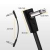 imageDonner Flat Patch Cables for Guitar Effect Pedal 6 Inch Save Space Clear Sound 14quot TS Right Angle 6 Packs12 Inch
