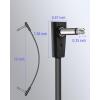 imageDonner Flat Patch Cables for Guitar Effect Pedal 6 Inch Save Space Clear Sound 14quot TS Right Angle 6 Packs12 Inch