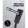 imageDonner Flat Patch Cables for Guitar Effect Pedal 6 Inch Save Space Clear Sound 14quot TS Right Angle 6 Packs12 Inch