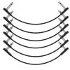 imageDonner Flat Patch Cables for Guitar Effect Pedal 6 Inch Save Space Clear Sound 14quot TS Right Angle 6 Packs12 Inch