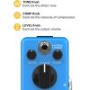 imageDonner Fuzz Guitar Pedal  Classic Stylish Fuzz Mini Effect Pedal for Electric GuitarBass True BypassBlue Compressor