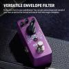 imageDonner Fuzz Guitar Pedal  Classic Stylish Fuzz Mini Effect Pedal for Electric GuitarBass True BypassPurple Auto Wah