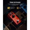 imageDonner Fuzz Guitar Pedal  Classic Stylish Fuzz Mini Effect Pedal for Electric GuitarBass True BypassRed Octave
