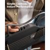 imageDonner HUSH I Guitar For Travel  Portable UltraLight and Quiet Performance Headless AcousticElectric Guitar Maple Body with Removable Frames Gig Bag and AccessoriesBlack