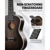 imageDonner Soprano Ukulele Mahogany 21 inch Ukelele Beginner Kit Online Lesson Gig Bag Strap Nylon String Tuner Picks Cloth DUS1 Ukalalee Set Christmas GiftDark Brown