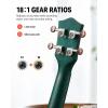 imageDonner Soprano Ukulele Mahogany 21 inch Ukelele Beginner Kit Online Lesson Gig Bag Strap Nylon String Tuner Picks Cloth DUS1 Ukalalee Set Christmas GiftDrak Green