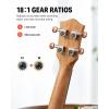 imageDonner Soprano Ukulele Mahogany 21 inch Ukelele Beginner Kit Online Lesson Gig Bag Strap Nylon String Tuner Picks Cloth DUS1 Ukalalee Set Christmas GiftBrown