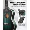 imageDonner Soprano Ukulele Mahogany 21 inch Ukelele Beginner Kit Online Lesson Gig Bag Strap Nylon String Tuner Picks Cloth DUS1 Ukalalee Set Christmas GiftDrak Green