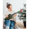imageDonner Soprano Ukulele Mahogany 21 inch Ukelele Beginner Kit Online Lesson Gig Bag Strap Nylon String Tuner Picks Cloth DUS1 Ukalalee Set Christmas GiftGreen