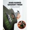 imageDonner Soprano Ukulele Mahogany 21 inch Ukelele Beginner Kit Online Lesson Gig Bag Strap Nylon String Tuner Picks Cloth DUS1 Ukalalee Set Christmas GiftGreen