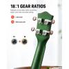 imageDonner Soprano Ukulele Mahogany 21 inch Ukelele Beginner Kit Online Lesson Gig Bag Strap Nylon String Tuner Picks Cloth DUS1 Ukalalee Set Christmas GiftGreen