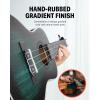 imageDonner Soprano Ukulele Mahogany 21 inch Ukelele Beginner Kit Online Lesson Gig Bag Strap Nylon String Tuner Picks Cloth DUS1 Ukalalee Set Christmas GiftDrak Green