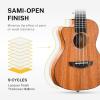 imageDonner Soprano Ukulele Mahogany 21 inch Ukelele Beginner Kit Online Lesson Gig Bag Strap Nylon String Tuner Picks Cloth DUS1 Ukalalee Set Christmas GiftConcert