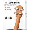 imageDonner Soprano Ukulele Mahogany 21 inch Ukelele Beginner Kit Online Lesson Gig Bag Strap Nylon String Tuner Picks Cloth DUS1 Ukalalee Set Christmas GiftMahogany