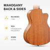 imageDonner Soprano Ukulele Mahogany 21 inch Ukelele Beginner Kit Online Lesson Gig Bag Strap Nylon String Tuner Picks Cloth DUS1 Ukalalee Set Christmas GiftConcert