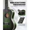 imageDonner Soprano Ukulele Mahogany 21 inch Ukelele Beginner Kit Online Lesson Gig Bag Strap Nylon String Tuner Picks Cloth DUS1 Ukalalee Set Christmas GiftGreen