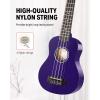 imageDonner Soprano Ukulele for Beginners 21 Inch Ukelele Starter Bundle Kit with Free Online Lessons Bag Strap String Tuner Picks Cloth Ukalalee Yukalalee BlackPurple