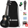 imageDonner Soprano Ukulele for Beginners 21 Inch Ukelele Starter Bundle Kit with Free Online Lessons Bag Strap String Tuner Picks Cloth Ukalalee Yukalalee BlackBlack