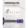 imageDonner Soprano Ukulele for Beginners 21 Inch Ukelele Starter Bundle Kit with Free Online Lessons Bag Strap String Tuner Picks Cloth Ukalalee Yukalalee BlackPurple