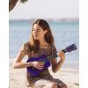 imageDonner Soprano Ukulele for Beginners 21 Inch Ukelele Starter Bundle Kit with Free Online Lessons Bag Strap String Tuner Picks Cloth Ukalalee Yukalalee BlackPurple