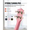 imageDonner Soprano Ukulele for Beginners 21 Inch Ukelele Starter Bundle Kit with Free Online Lessons Bag Strap String Tuner Picks Cloth Ukalalee Yukalalee BlackPink