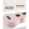 imageDonner Soprano Ukulele for Beginners 21 Inch Ukelele Starter Bundle Kit with Free Online Lessons Bag Strap String Tuner Picks Cloth Ukalalee Yukalalee BlackLight Pink