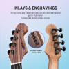 imageDonner Soprano Ukulele for Beginners 21 Inch Ukelele Starter Bundle Kit with Free Online Lessons Bag Strap String Tuner Picks Cloth Ukalalee Yukalalee BlackGradient Blue
