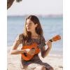 imageDonner Soprano Ukulele for Beginners 21 Inch Ukelele Starter Bundle Kit with Free Online Lessons Bag Strap String Tuner Picks Cloth Ukalalee Yukalalee BlackOrange