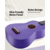 imageDonner Soprano Ukulele for Beginners 21 Inch Ukelele Starter Bundle Kit with Free Online Lessons Bag Strap String Tuner Picks Cloth Ukalalee Yukalalee BlackPurple