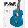 imageDonner Soprano Ukulele for Beginners 21 Inch Ukelele Starter Bundle Kit with Free Online Lessons Bag Strap String Tuner Picks Cloth Ukalalee Yukalalee BlackBlue