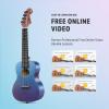 imageDonner Soprano Ukulele for Beginners 21 Inch Ukelele Starter Bundle Kit with Free Online Lessons Bag Strap String Tuner Picks Cloth Ukalalee Yukalalee BlackGradient Blue