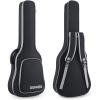 imageDonner 36 Inch Acoustic Guitar Case 04 Inch Thick Padding Sponge 600D Ripstop Waterproof Nylon Soft Guitar Gig Bag with 3 Pockets and Back Hanger Loop Black39 inch5mm Thick