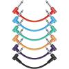imageDonner 6 Inch Guitar Patch Cable Guitar Effect Pedal Cables Black 6 PackMulticolored