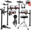 imageDonner DED200 MAX Electronic Drum Set with Industry Standard Mesh Heads 10 Snare 8 Tom 10 Tom 12 Crash 450 Authentic Sounds for Optimal Performance and Feel NEWDED200 MAX